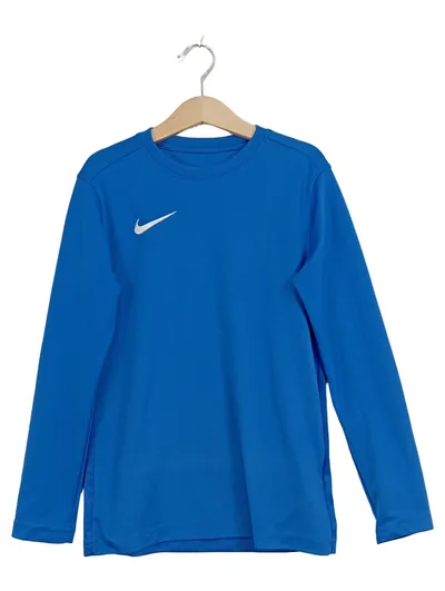 Nike Dri-Fit Langarmshirt Kinder Gr. 140 Blau Sportshirt Training