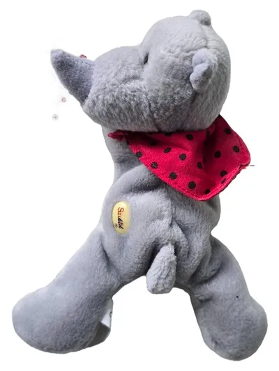 Sunkid Kuscheltier Nilpferd Grau mit Halstuch Stofftier Plüschtier Hippo