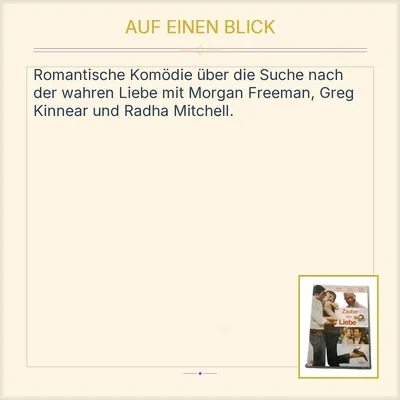 Zauber der Liebe DVD Morgan Freeman Greg Kinnear Radha Mitchell Kinowelt