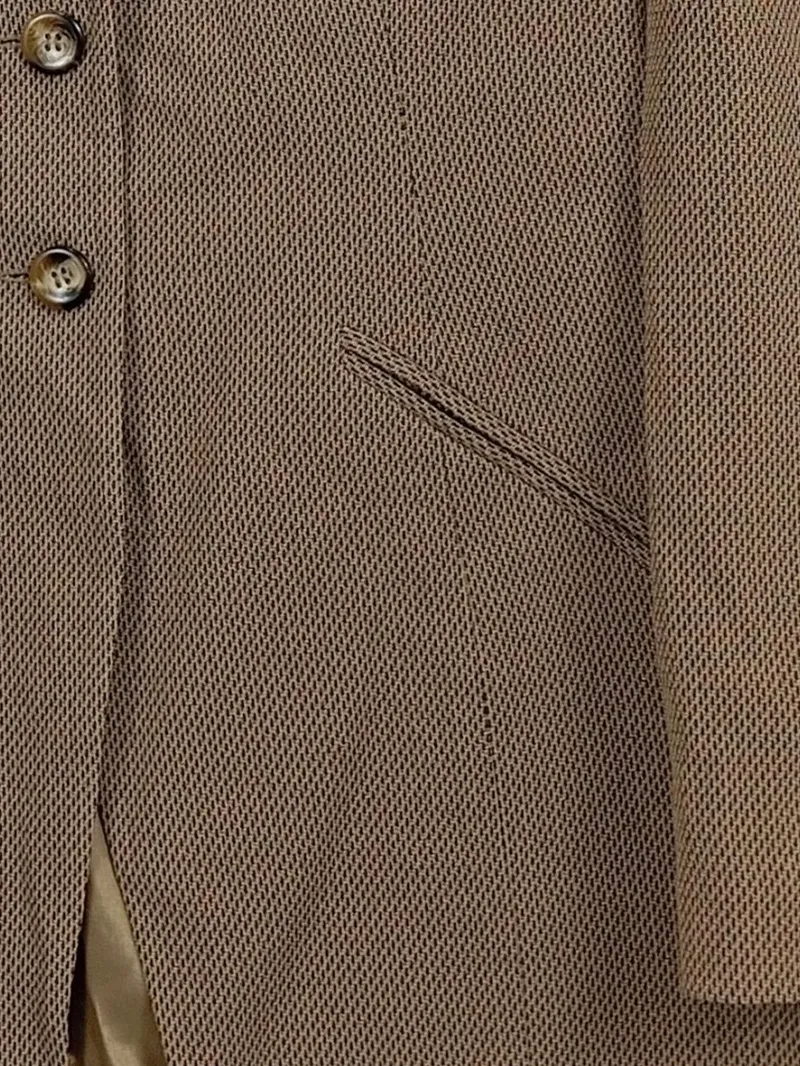 Ashley Brooke Damen Blazer Gr. 38 Beige Klassisch Business Viskose 4