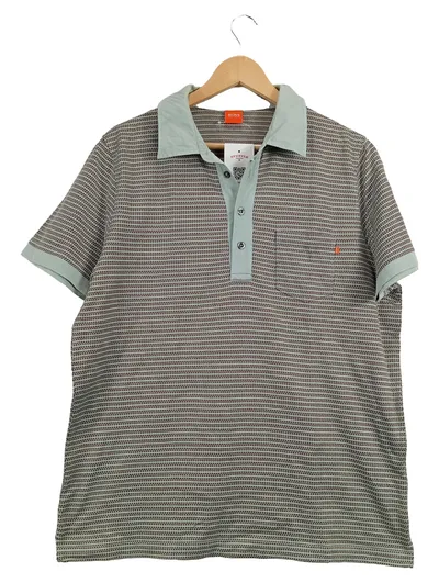 BOSS Herren Poloshirt Gr. 52/XL Mehrfarbig Retro Polokragen