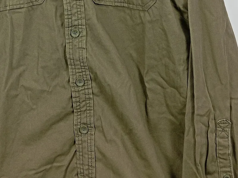 Brandit Herren Freizeithemd Oliv Gr. XL Military Style Baumwolle Langarm 3