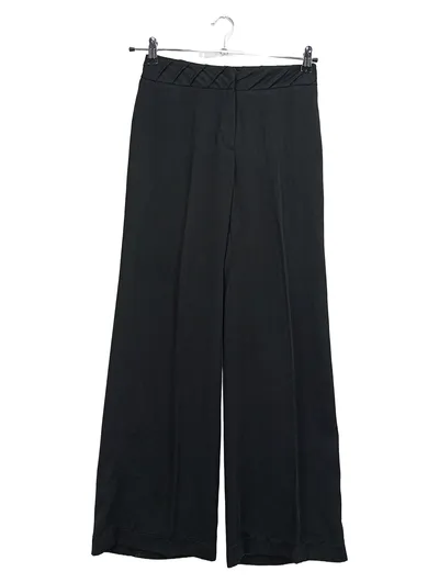 MNG Damen Anzughose Gr. 36 Schwarz Business Hose Elegant Wide Leg