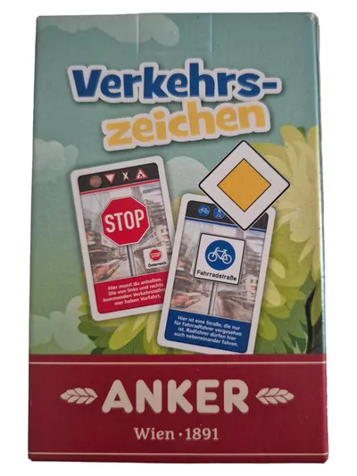 Anker Verkehrszeichen Quizspiel Lernspiel Quartett Kinder Wien 1891