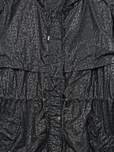 Mohito Damen Regenjacke Outdoor Schwarz Gr. 36/S Kapuze Logo-Print