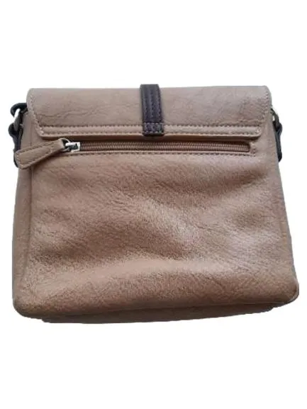 PICARD Damen Umhängetasche Beige Braun Leder Crossbody Bag Klein 2