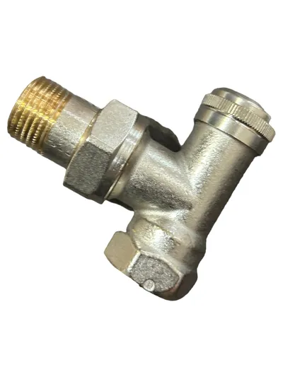 Danfoss Eckventil RLV 15 Heizungsventil Silber Sanitärbedarf