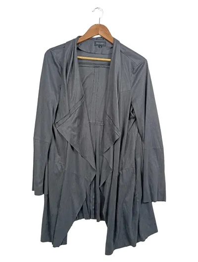 Broadway Damen Strickjacke mit Kapuze Gr. 38/M Grau Casual