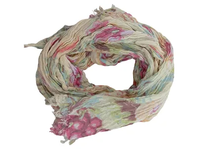 Codello x Peanuts Schal Damen Blumenmuster Mehrfarbig Baumwolle 180x50cm
