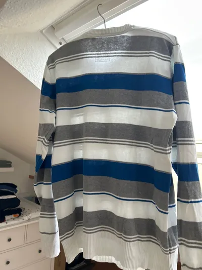 Clockhouse Herren Pullover gestreift Baumwolle Langarm Mehrfarbig Gr. 52 XL