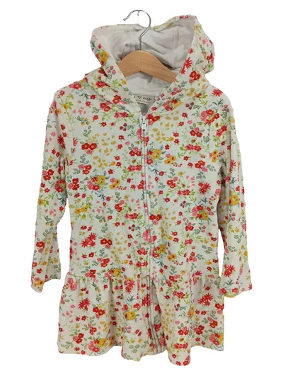 Next Mädchen Kapuzenpullover Blumenmuster Langarm Kapuze Gr. 110 Mehrfarbig