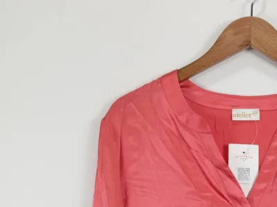 Atelier GS Damen Bluse Langarm Pink Gr. 46