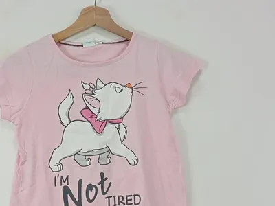 Disney Aristocats Marie Mädchen T-Shirt Gr. 152 Rosa Baumwolle