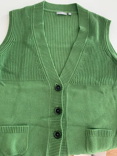 RABE Damen Fellweste Gr. 44 Grün Casual