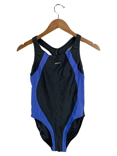 BECO Damen Badeanzug Gr. 40 Schwarz Sportlich Ärmellos Polyamid