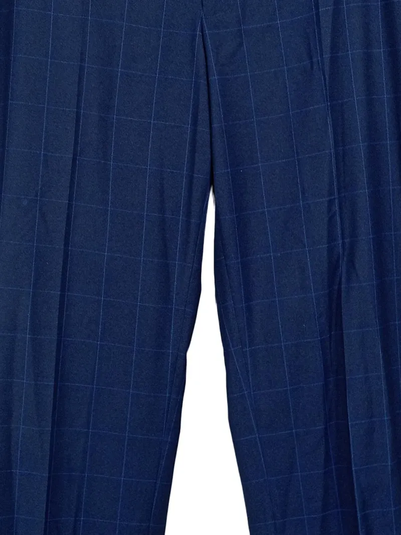 Candia Herren Stoffhose kariert Blau Business Gr. 60/W44 2