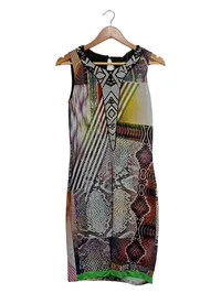Ana Alcazar Damen Kleid Gr. 36 Mehrfarbig Schlangenmuster Festlich Ärmellos 1