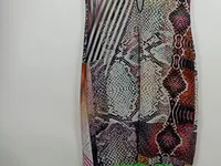 Ana Alcazar Damen Kleid Gr. 36 Mehrfarbig Schlangenmuster Festlich Ärmellos 3