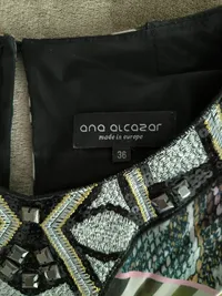 Ana Alcazar Damen Kleid Gr. 36 Mehrfarbig Schlangenmuster Festlich Ärmellos 4
