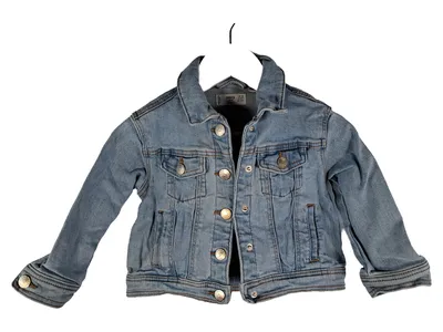 MANGO Kids Baby Jeansjacke Gr. 86 Blau Denim Jacke Baumwolle