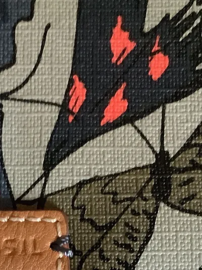 Fossil Damen Umhängetasche Crossbody Schmetterling Muster Kunstleder Mehrfarbig