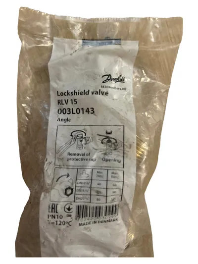 Danfoss RLV 15 Lockshield Eckventil 003L0143 Angle DN15 PN10 Heizkörperventil