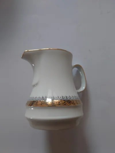 Winterling Porzellan Kanne Milch und Zucker Set Klassisch Weiß Gold