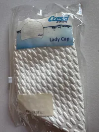 Cressi Lady Cap Badekappe Damen Schwimmkappe Weiß Silikon 2