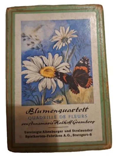 Blumenquartett Quadrille de Fleurs Annemarie Kalkhoff Gramberg Kartenspiel