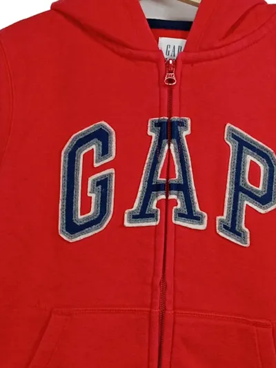 Gap Kids Kapuzenpullover Rot Gr. 128 mit Reißverschluss & Logo
