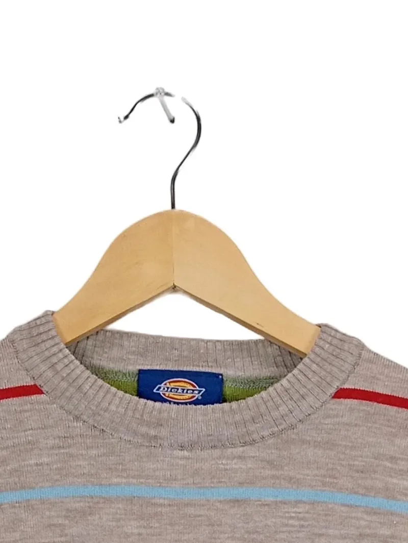 Dickies Pullover Herren Gr. M gestreift Mehrfarbig Grau Strickpullover 3