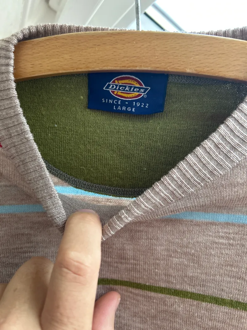 Dickies Pullover Herren Gr. M gestreift Mehrfarbig Grau Strickpullover 6