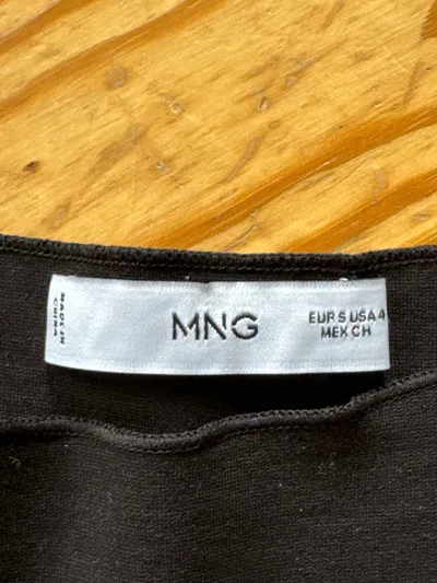 MNG Freizeitkleid Damen Gr. S Schwarz Uni Minikleid Casual Ärmellos