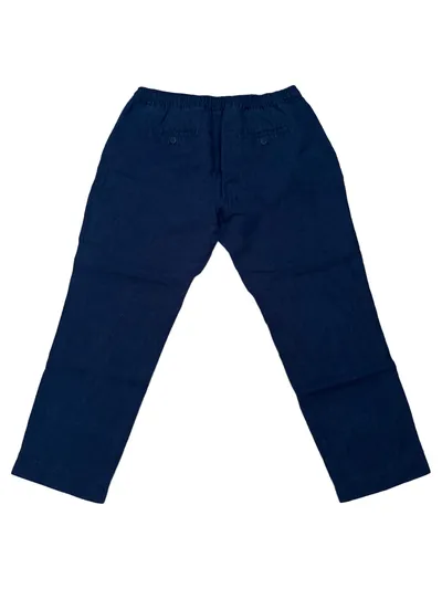 BRAX Damen Leinen Stoffhose Gr. 40 Blau Casual Freizeit Uni
