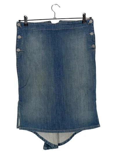 SISLEY Damen Jeansrock Gr. 44 Blau Casual Midirock