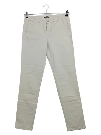 Massimo Dutti Damen Stoffhose Gr. 36 W28 Beige Casual Hose Chino