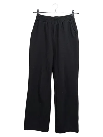 Dazy Damen Stoffhose Schwarz M Weite Freizeithose Casual