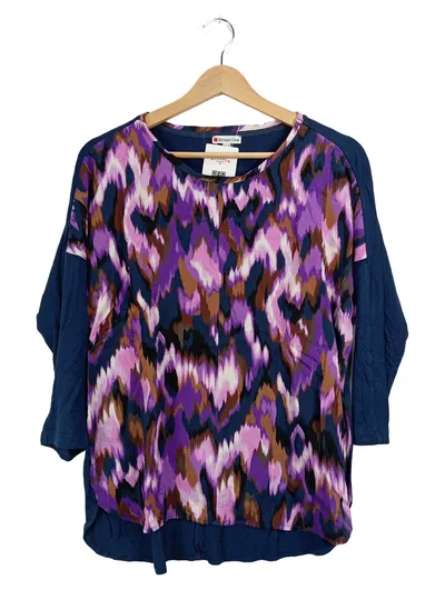 Street One Damen Bluse Gr. 38/M Mehrfarbig Abstrakt Viskose 3/4-Arm