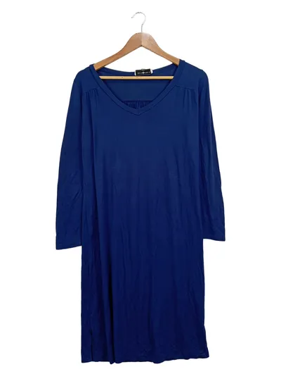 Envie de Fraise Damen Freizeitkleid Gr. 36 Blau Viskose Casual Midikleid