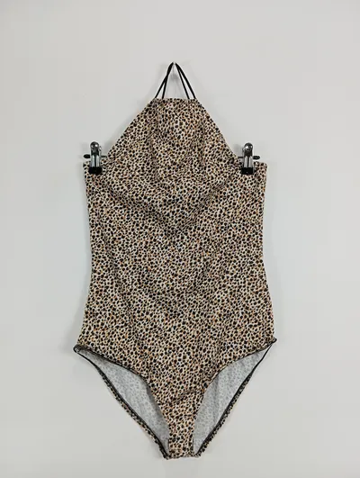 Twintip Damen Badeanzug Leopardenmuster Neckholder Mehrfarbig Gr. XS