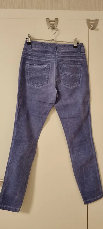 Apanage Damen Cordhose Gr. 34 Blau Casual Hose