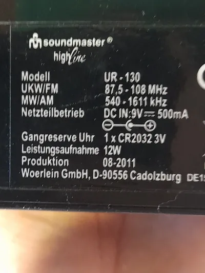 Soundmaster UR-130 Radiowecker Schwarz Radio Wecker Lautsprecher