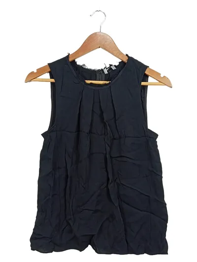 BIMBA Y LOLA Damen Bluse Top Schwarz Gr. S 36 Viskose Ärmellos