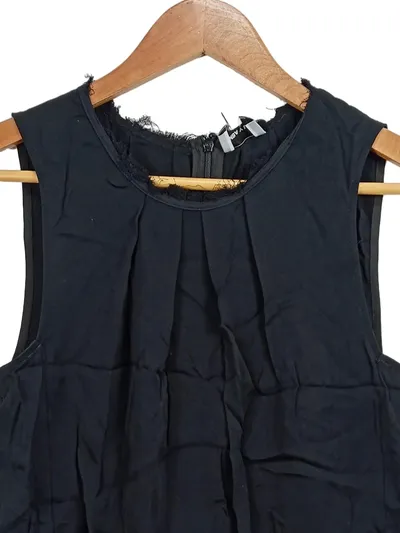 BIMBA Y LOLA Damen Bluse Top Schwarz Gr. S 36 Viskose Ärmellos