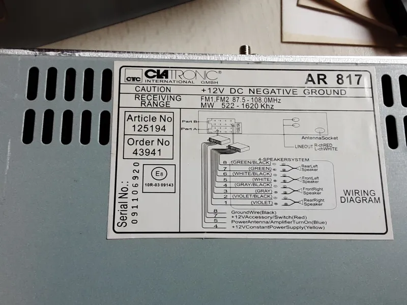 Clatronic AR 817 Autoradio MP3 WMA USB AUX-IN RDS Radio Schwarz 10
