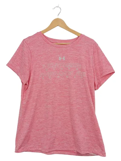 Under Armour Damen Sport Shirt Gr. XL Rosa Meliert Fitness T-Shirt