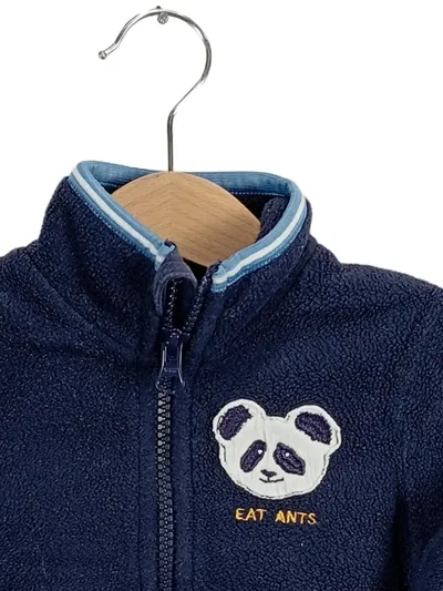Eat Ants by Sanetta Kinder Fleecejacke Gr. 86 Blau mit Panda Stickerei