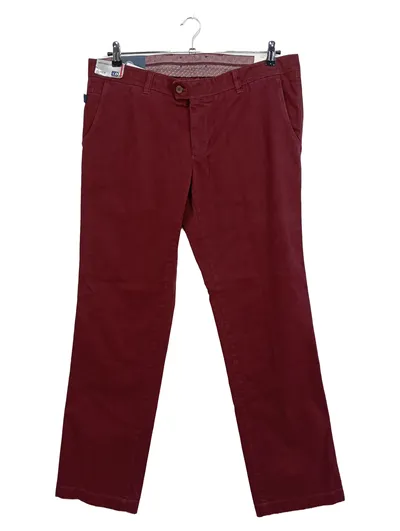 Eurex Herren Stoffhose Chino Gr. 26 Rot Casual Baumwolle