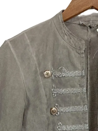 Velvet Rose Damen Leichte Jacke Gr. 38/M Beige Elegant Baumwolle