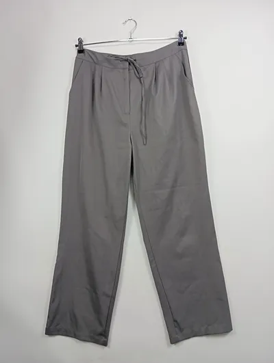 Dazy Damen Stoffhose Freizeithose Grau XL mit Kordelzug Casual